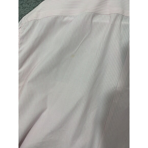 PENINSULA CLUB 2XL 18-18.5 80's Two Ply 100% Combed Cotton Pink Dress Shirt FLAW - Picture 5 of 10